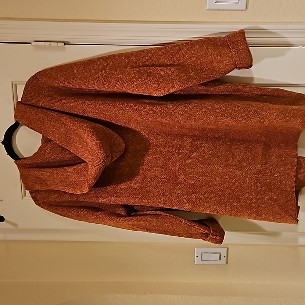 Chic Soul/Zenana NWOT Rust colored hooded Cardigan Size 1x - Picture 9 of 9